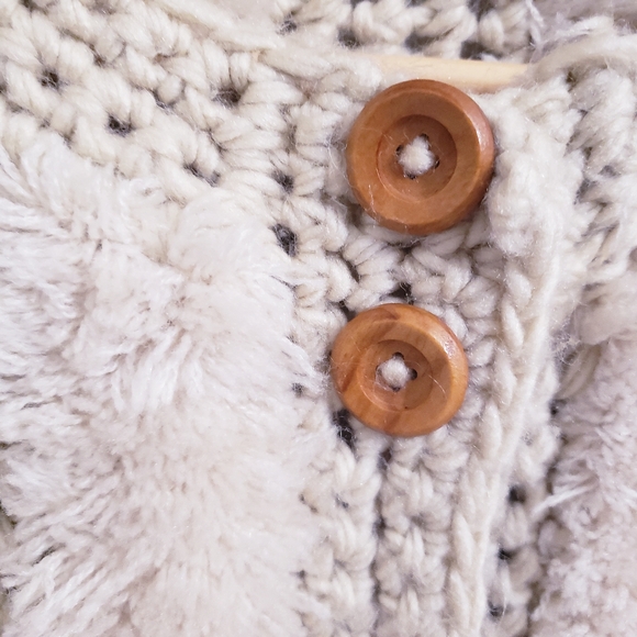 Vintage 70s Answers by Riddles Cream Jacket Sweater, Size S - Picture 8 of 10